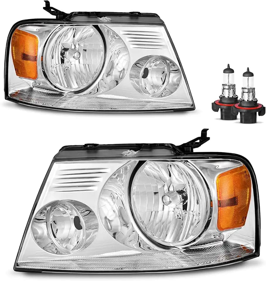 Headlights W/Bulbs for 2004-2008 Ford F150