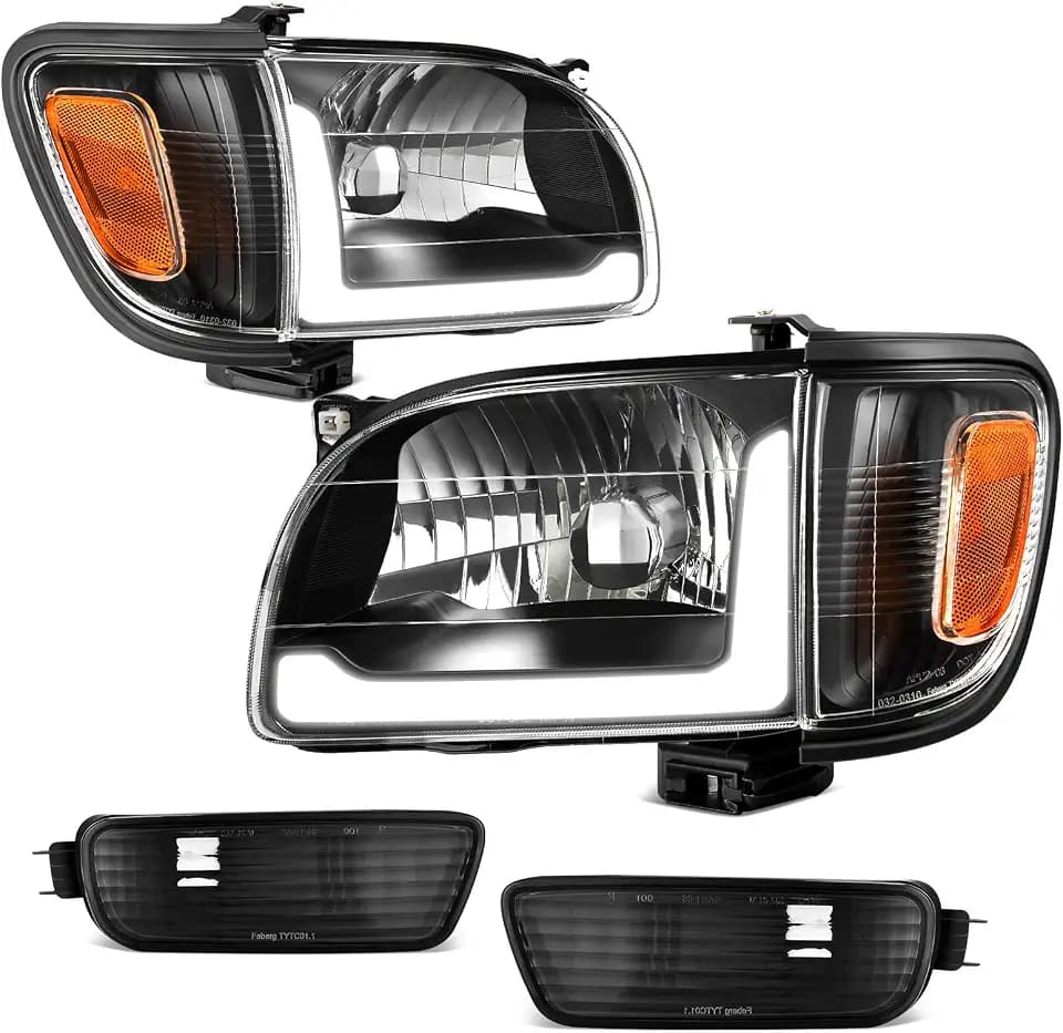 AUTOSAVER88 LED DRL Headlight Assembly Compatible with 01-04 Toyota Tacoma