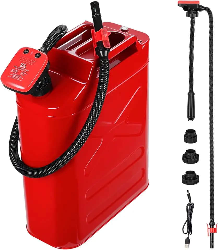 KEMIMOTO Rechargeable Fuel Transfer Pump with 4000mAh Lithium Battery Power