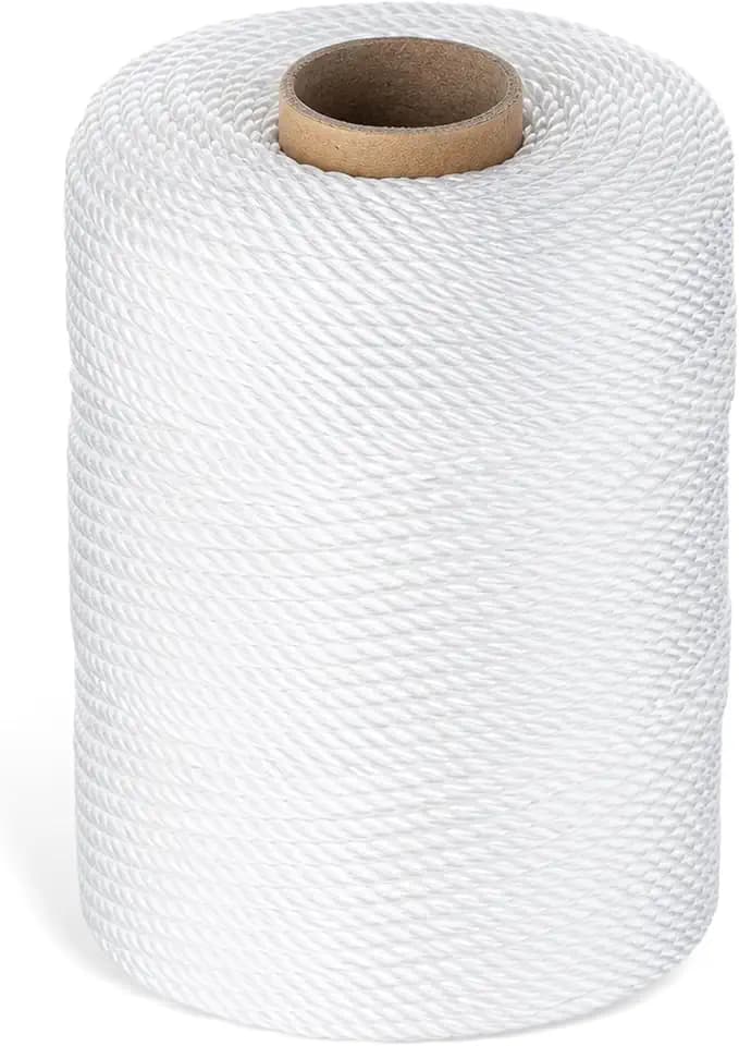 Windyun 100 ft Nylon Rope 1/8 Inch X 499 ft White 3 Strand Twisted Rope