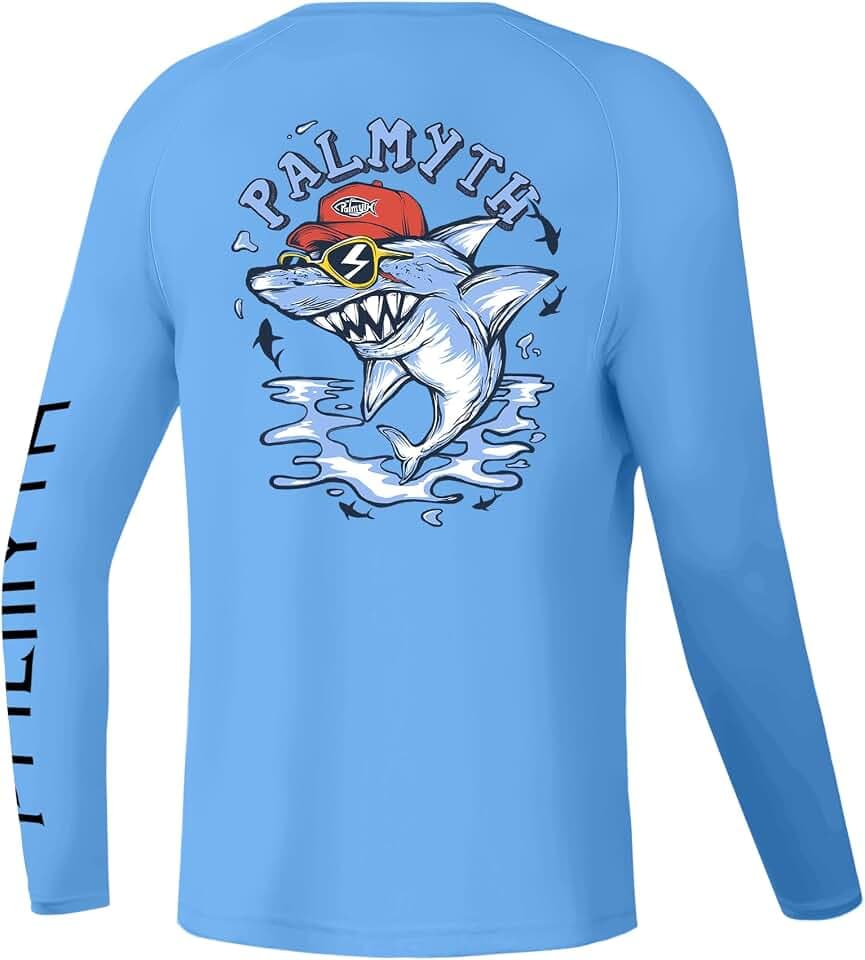 Palmyth Boys Fishing Shirt Youth Long Sleeve T-Shirt UPF 50+ Sun Protection