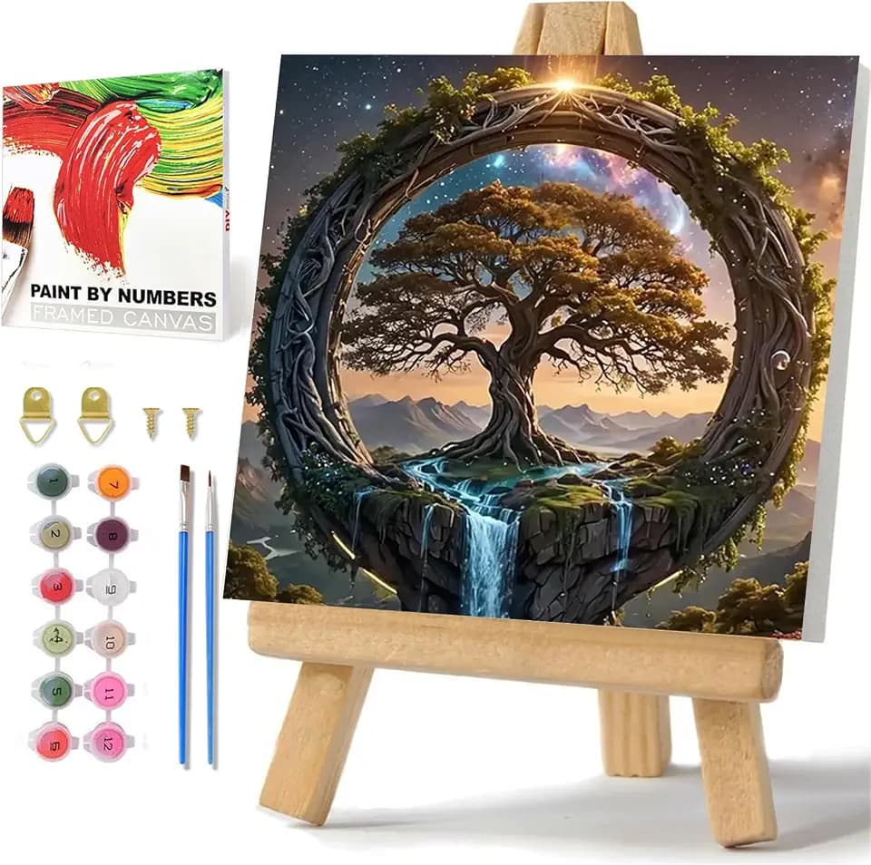 Tree of Life Paint by Number, Paint by Numbers Kit for Adults 10x10 Inch