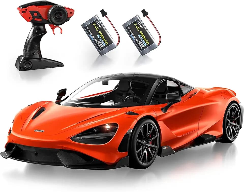 MIEBELY 1:12 Licensed McLaren 765LT RC Car 2.4G LED Toy for Kids Adults