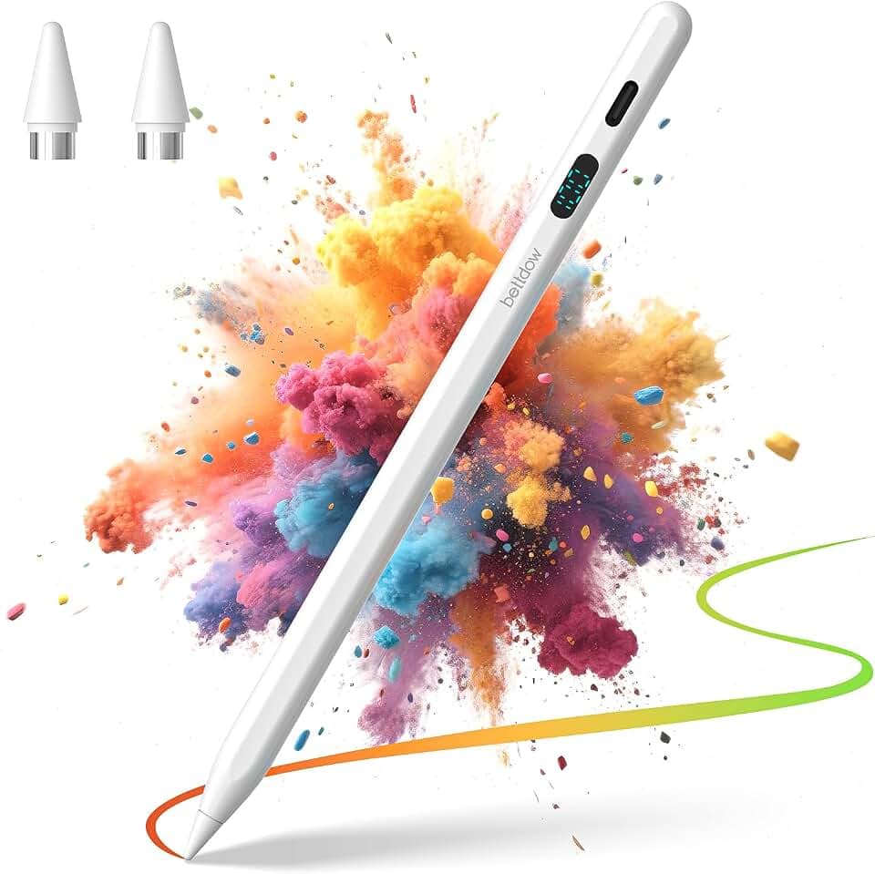 Bettdow Touch Screens POM Feder Stylus Stift for Android, Type-C Kapazitiver Touchscreen Stylus Pen Kompatibel mit Xiaomi Pad/Lenovo und Huawei Tablet Geräten, Weiß