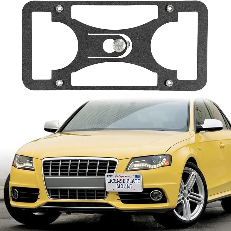 No Drill Front License Plate Mount Fits Audi A4 (B9-8W) 2017-2024