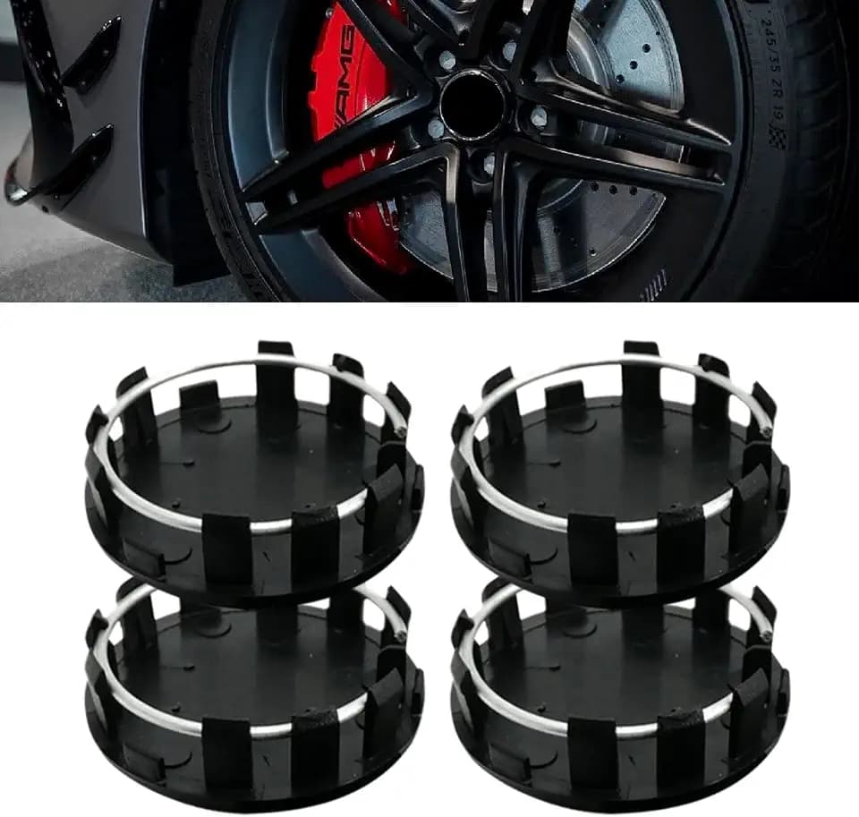 4 Pcs Black Wheel Center Hub Caps Cover, Snap-in Car Wheel Center Caps, Universal Car Accessories for Most Car.