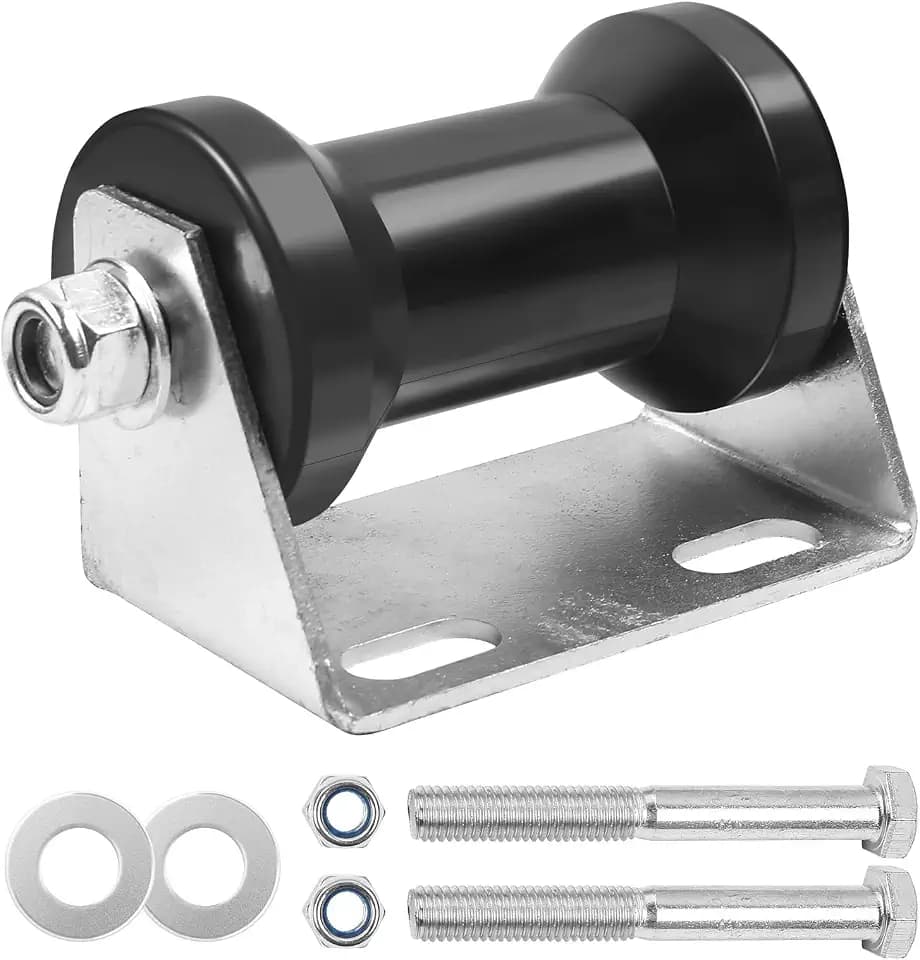 5-12 Inch Boat Trailer Rollers with Panel Brackets Assembly, Keel Roller Assembly Kit with Roller Shaft and Bracket for Boat Trailer