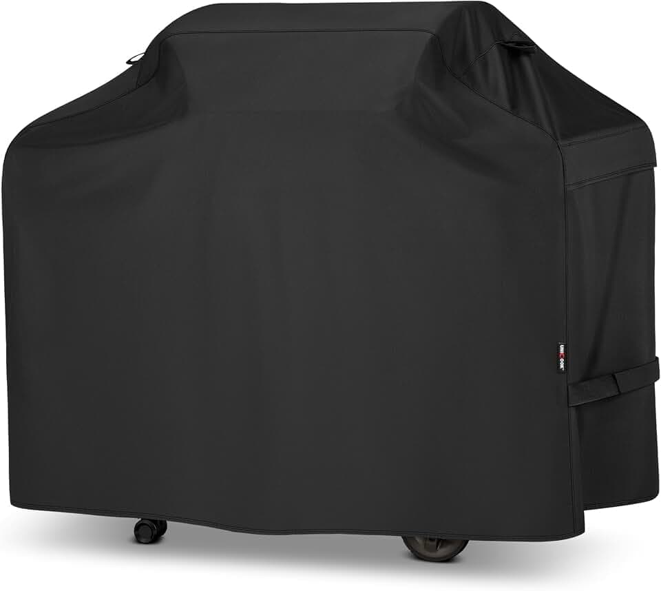 Unicook Grill Cover for Outdoor Grill Heavy Duty Waterproof, 55 Inch, Black