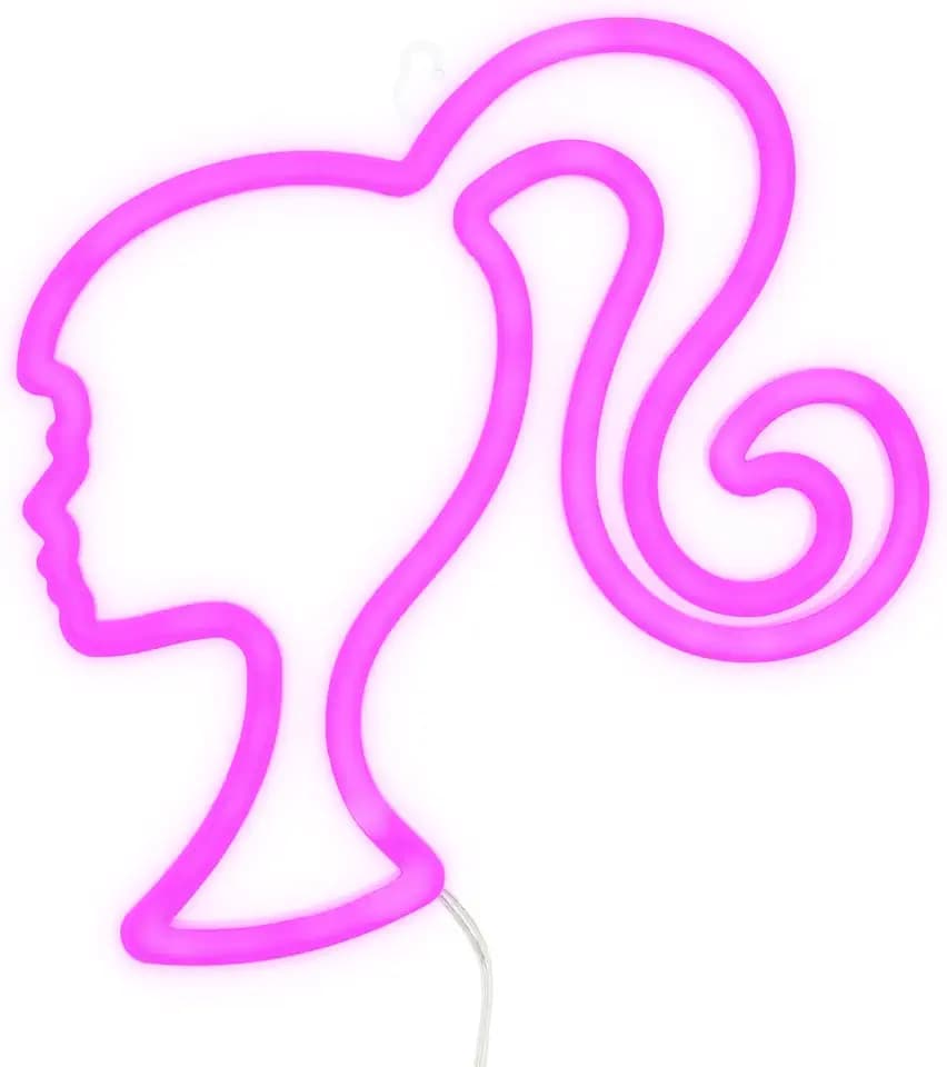 Paladone Barbie LED-Neonlicht – offiziell lizenzierte ikonische rosa Puppe geformte Lampe, USB-betrieben, Mädchen-Schlafzimmer-Zubehör und Dekoration