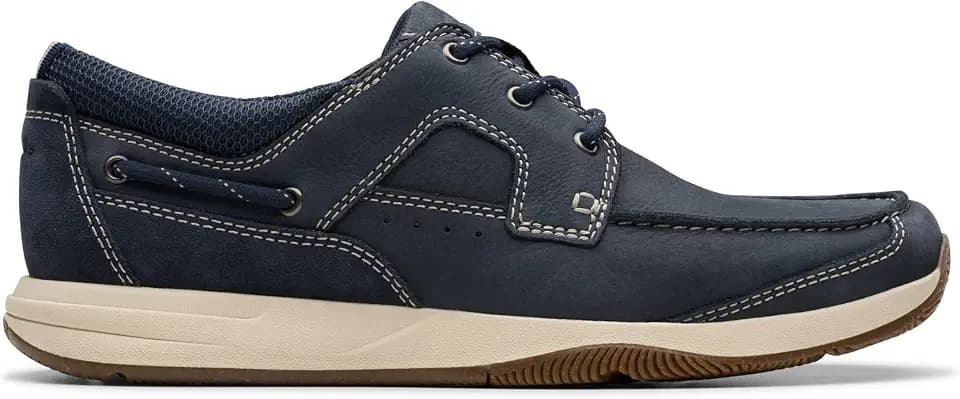 Clarks Sailview Lace Mens Taupe Nubuck, 8.5
