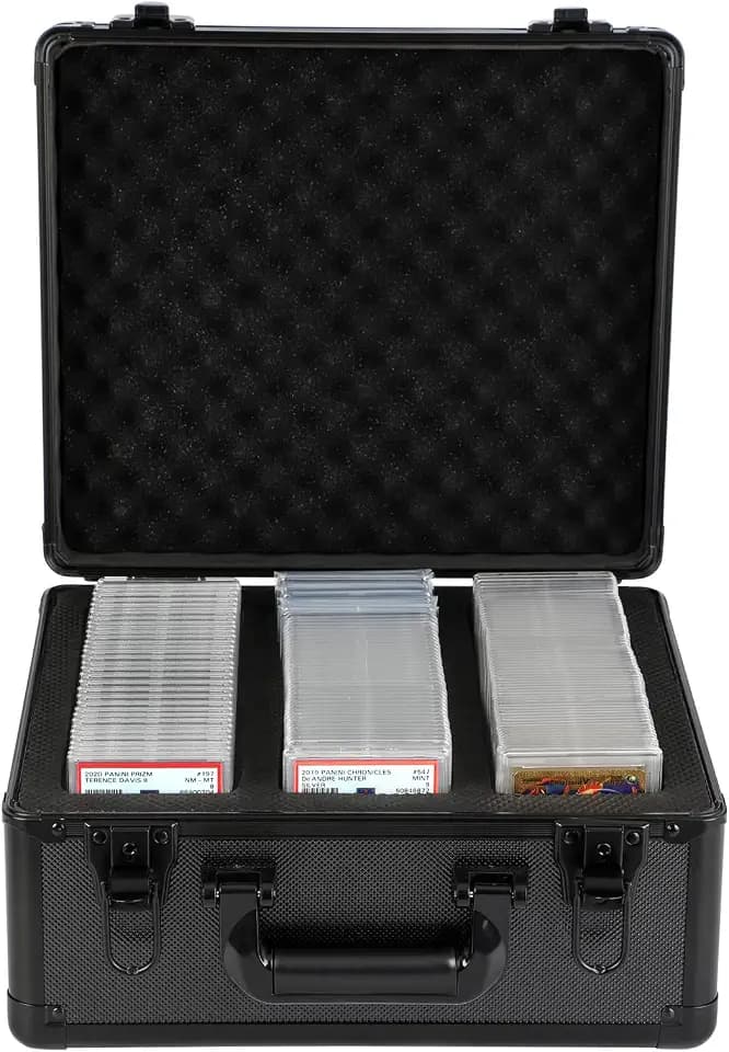 HZGXQN Graded Sports Card Storage Box, Graded Card Slab Carrying Case Fits PSA BGS FGS & SGC, Sports & Trading Collector Storage Box fits Pokemon MTG Baseball (XL)