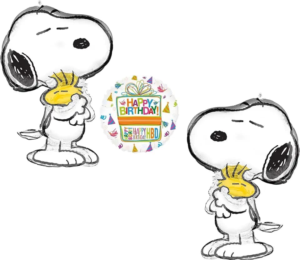 Peanuts Birthday Party Supplies Snoopy 3pc Balloons Decorations