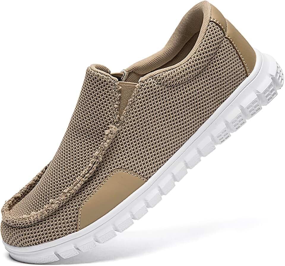 Herren-Sneaker, leichte Lauf-Sneaker, bequeme Freizeitschuhe für Spaziergänge, Fitnessstudio, Pendeln, Fahren, rutschfestes, atmungsaktives Design mit ganztägigem Komfort
