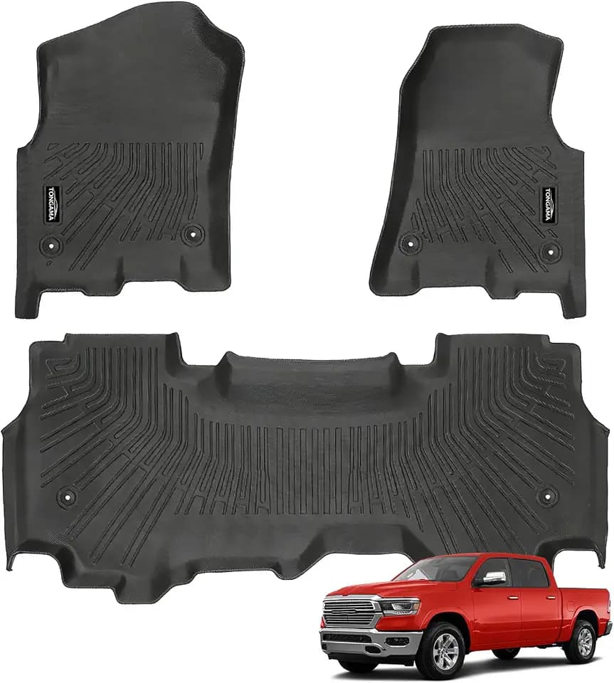 All Weather TPE Floor Mat for 2019-2024 Dodge Ram 1500 Quad Cab