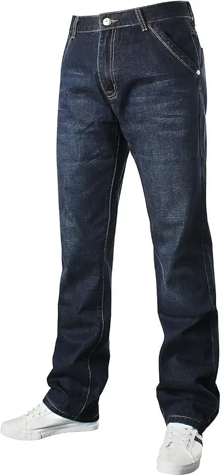 Demon&Hunter 809 Serie Herren Jeans Regulär Straight Jeans Bootcut Regulär fit Jeanshose
