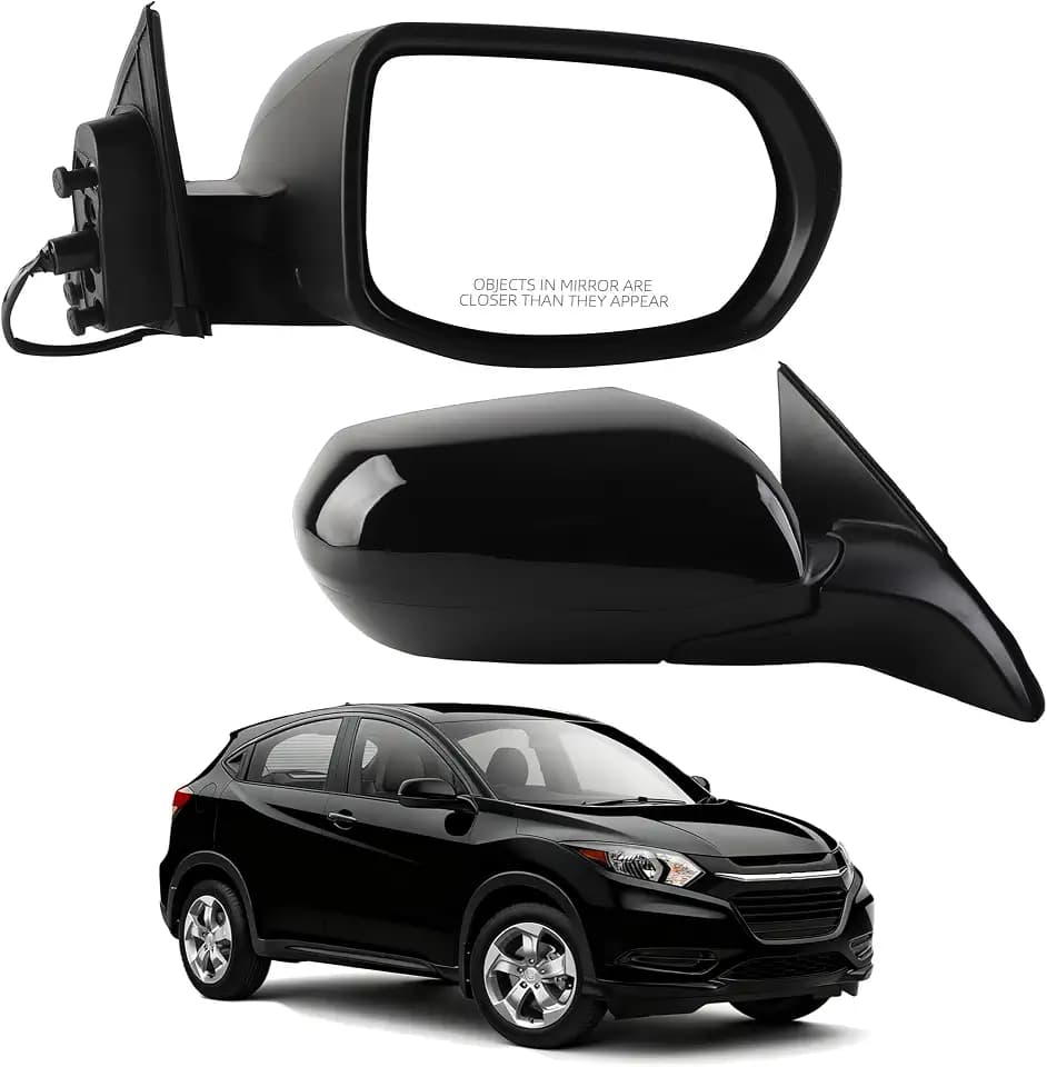 Dasbecan Right Side Mirror Compatible with 17-22 Honda HRV Black 3 Pins