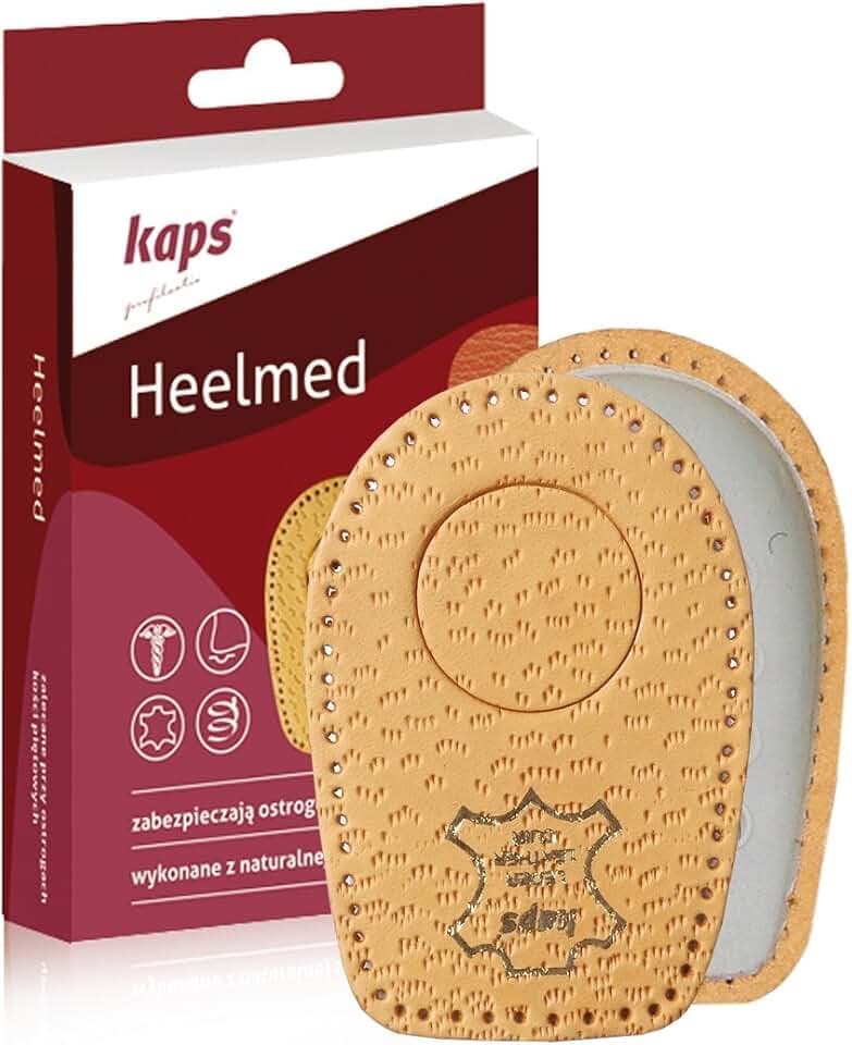 Fersensporn Einlagen aus Leder mit Loch, Schafleder Fersenpolster - Kaps