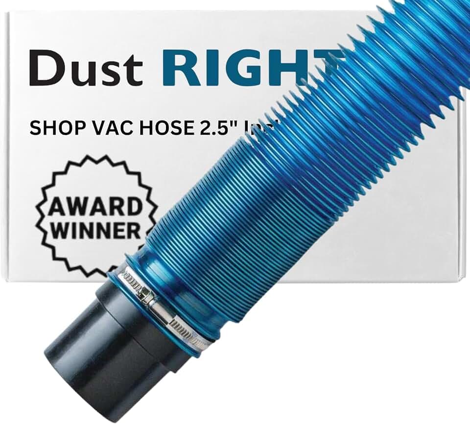 Rockler Dust Right 2.5" Expandable Shop Vac Hose Kit Extends to 12 Feet