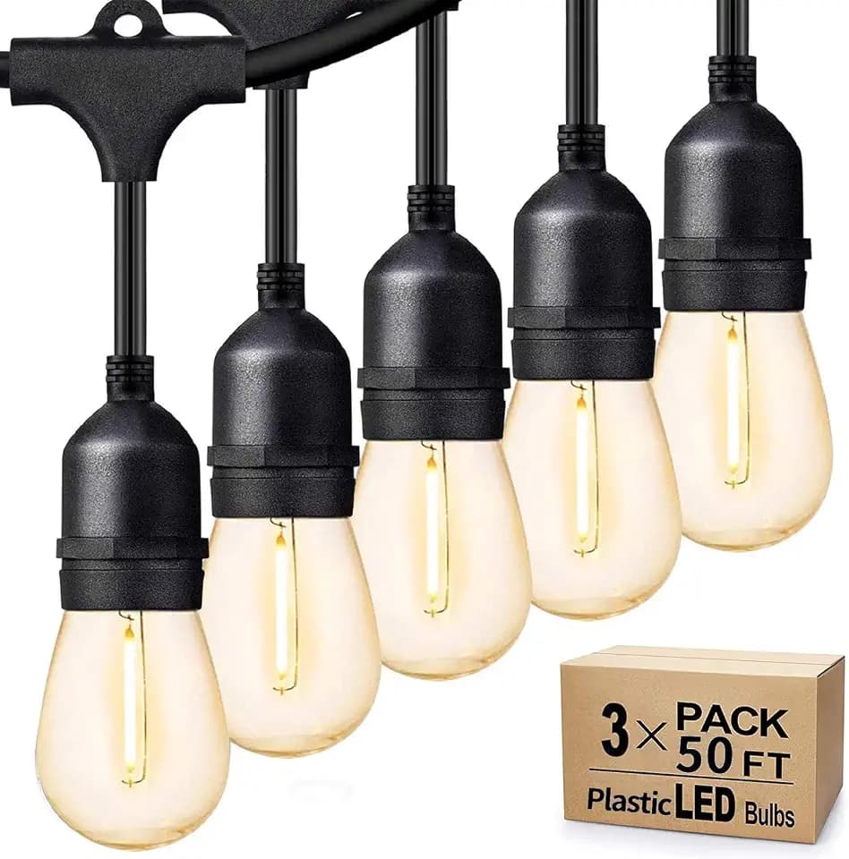 Svater Outdoor String Lights for Outside 150 FT Waterproof Commercial Grade