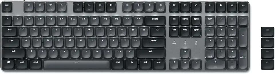 SATECHI Mechanische SM3 Bluetooth-Tastatur, US QWERTY, Dunkelgrau