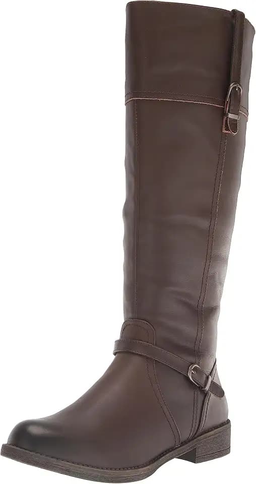 Propet Womens Tasha Round Toe Zippered Casual Boots Knee High Low Heel 1-2" - Black