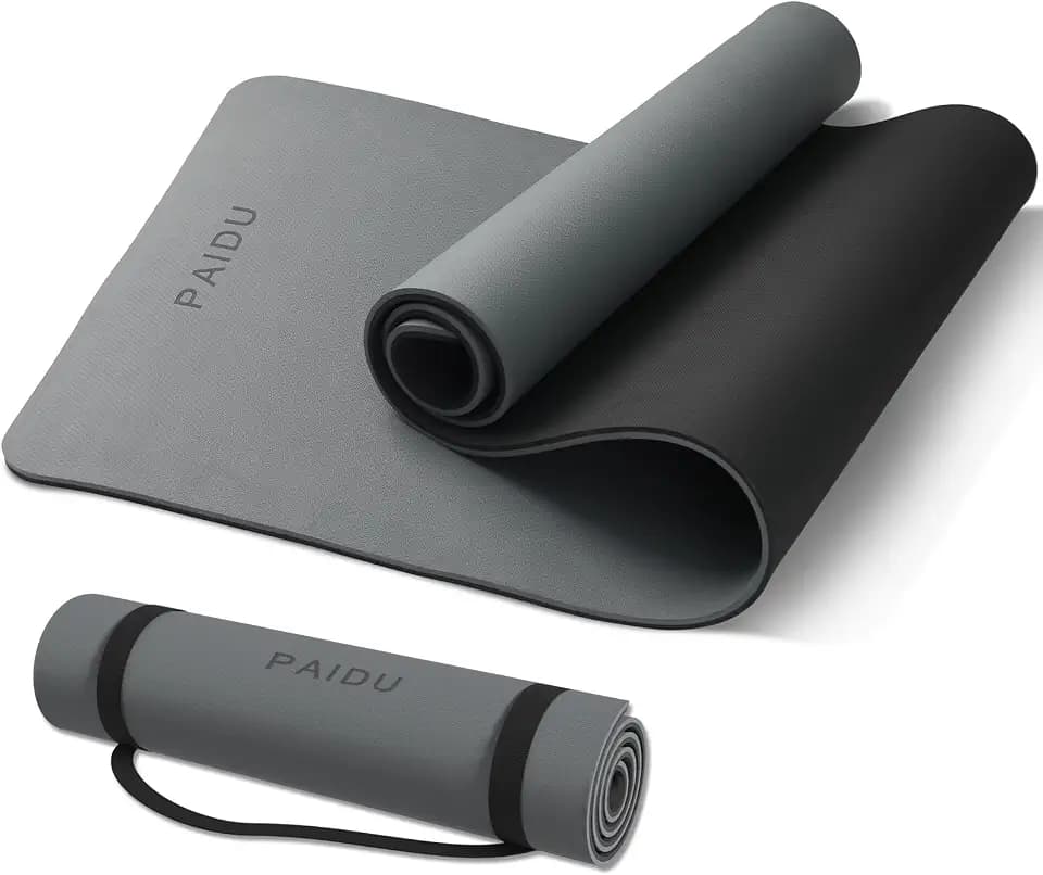 PAIDU POE Yoga Mat （10mm）Extra Thick Fitness Mat 72"x24" with Carry Strap