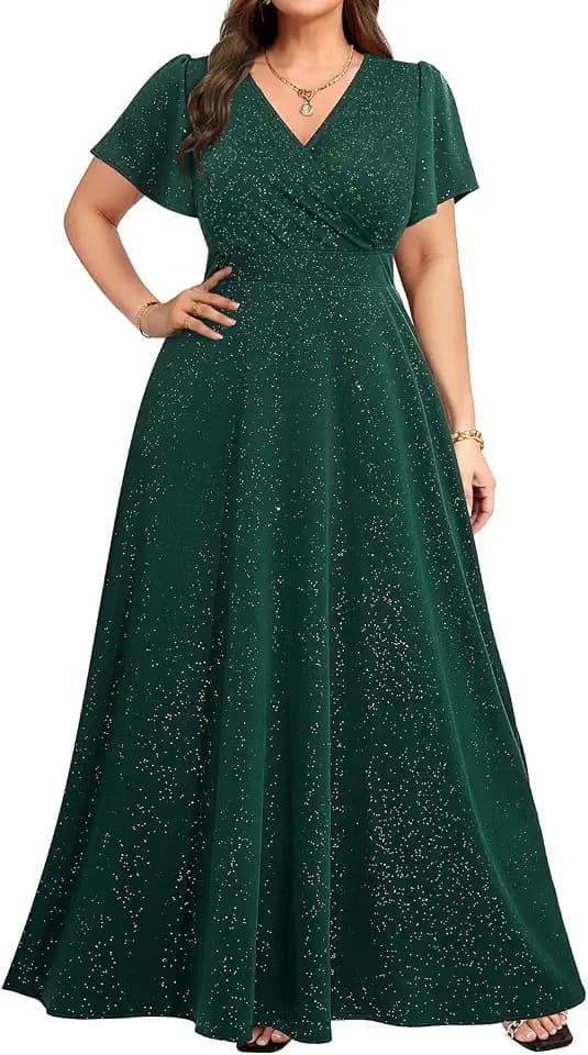 Pinup Fashion Plus Size Formal Evening Prom Gala Wedding Guest Long Dress