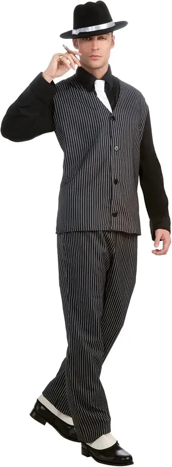 Forum Novelties Men's Roaring 20's Pinstripe Suit Gangster Costume