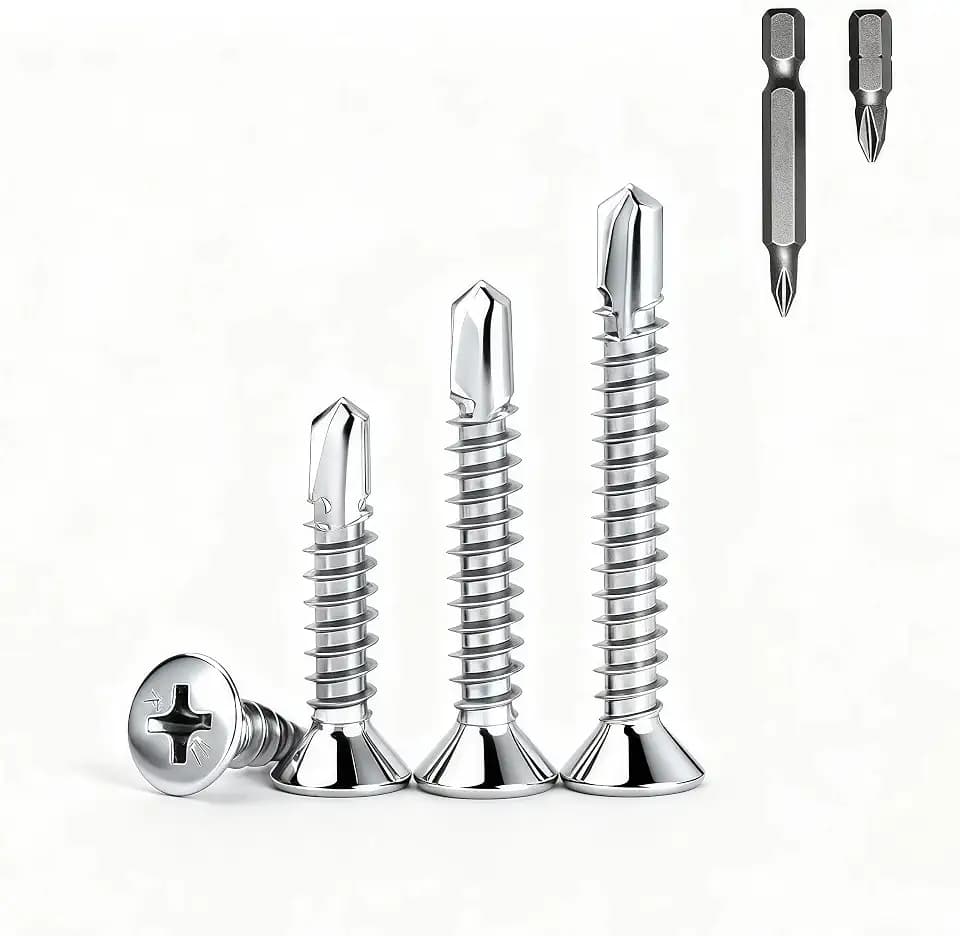 120 Stück 4.2 x 50mm Selbstschneidende Schrauben Edelstahl Senkkopf