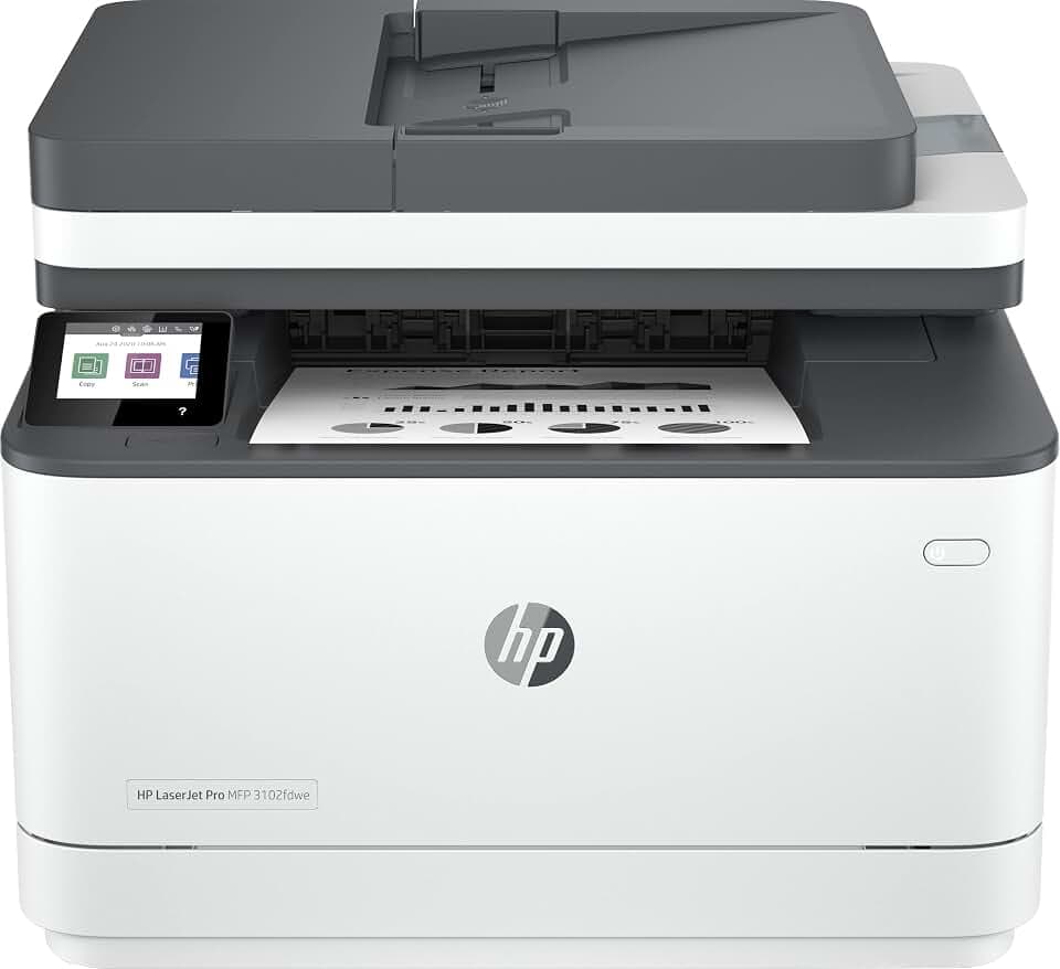 HP LaserJet Pro MFP 3102fdwe Laserdrucker, 6 Monate gratis drucken Instant Ink inklusive, Automatischer Duplex, Hohe Druckgeschwindigkeiten, WLAN, Ethernet, Fax, Bluetooth, Smart App