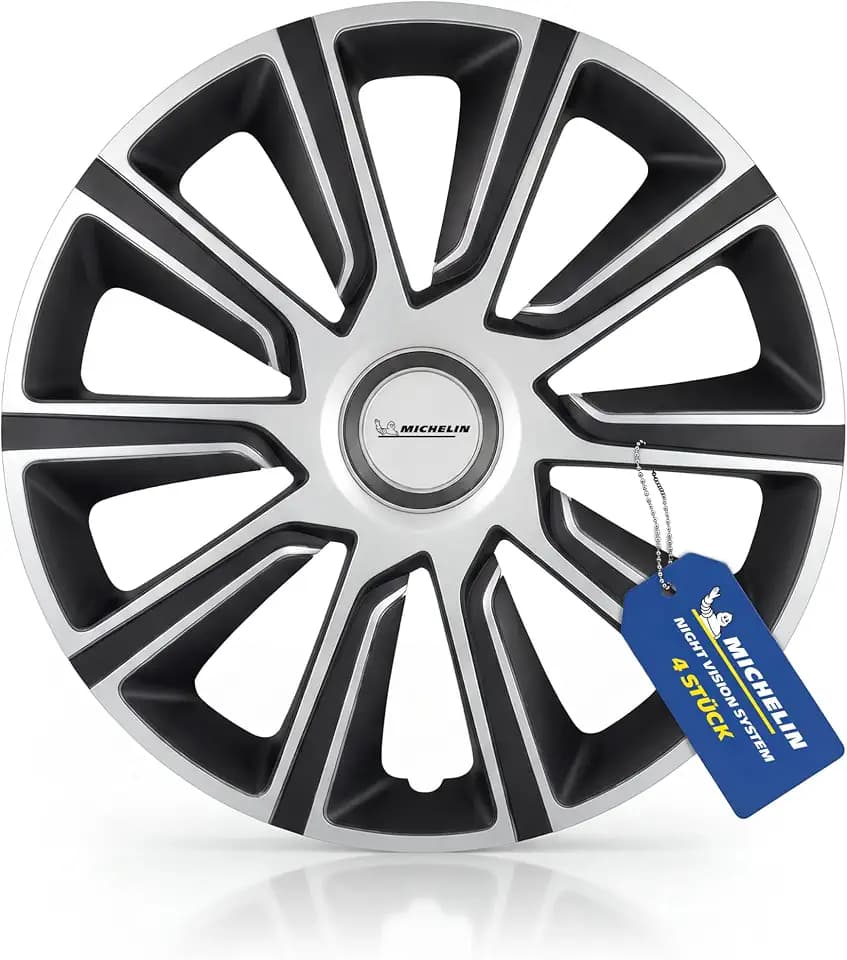 MICHELIN Radkappen MX-LBS 15 Zoll Schwarz/Silber 4Stück Night-Vision-System
