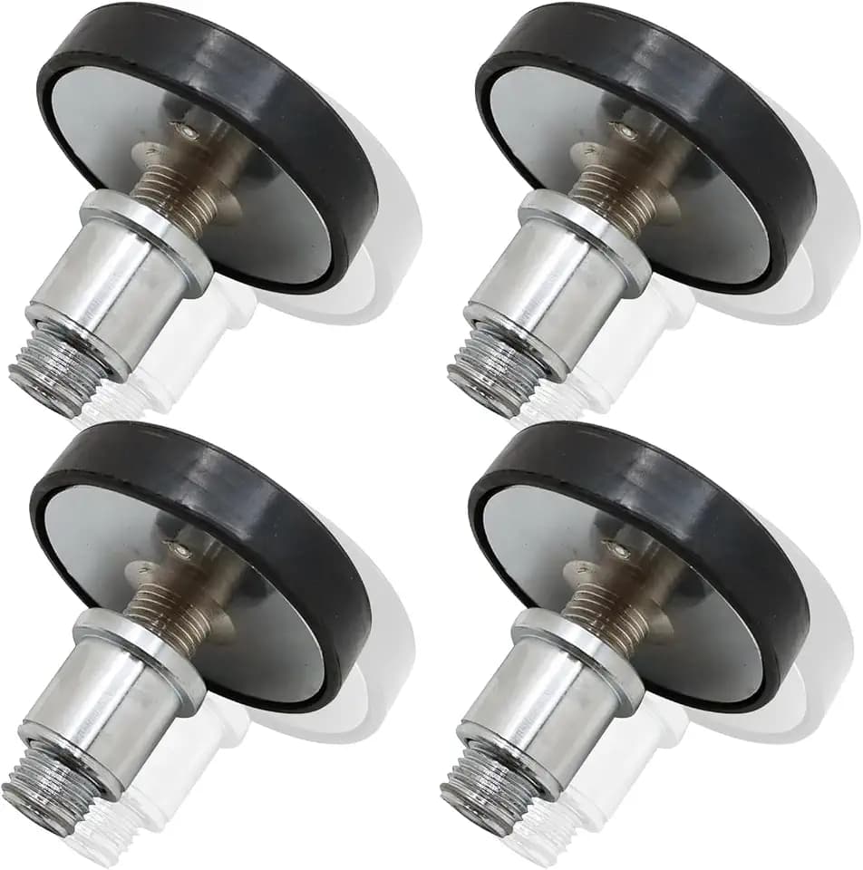 Priprilod 4-Pack 38mm Car Lift Rubber Pads Screw Up Heightening Feet for 2 Post Lift Round Tray Adapter Pad 38mm Shaft Diameter Universal Fit Heavy Duty Rubber