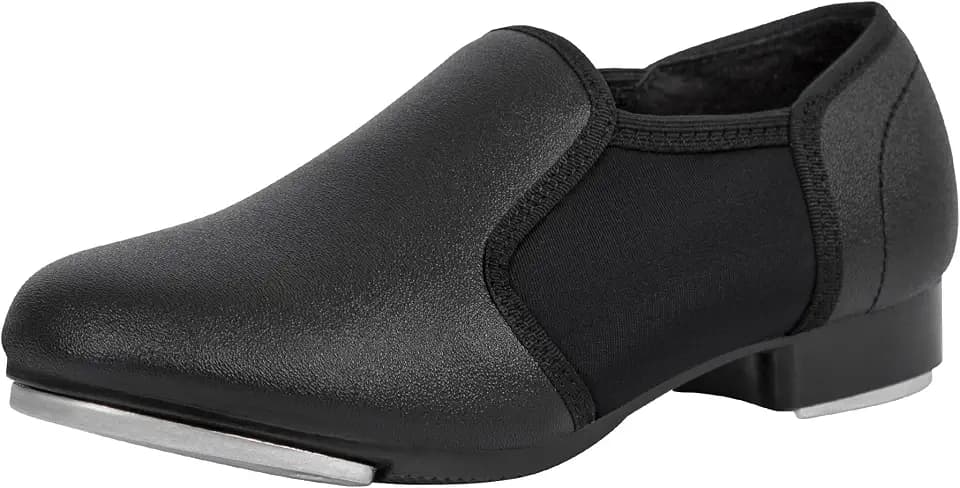 Linodes Unisex-Child Slip on Tap Shoe for Girls and Boys Dance Shoes