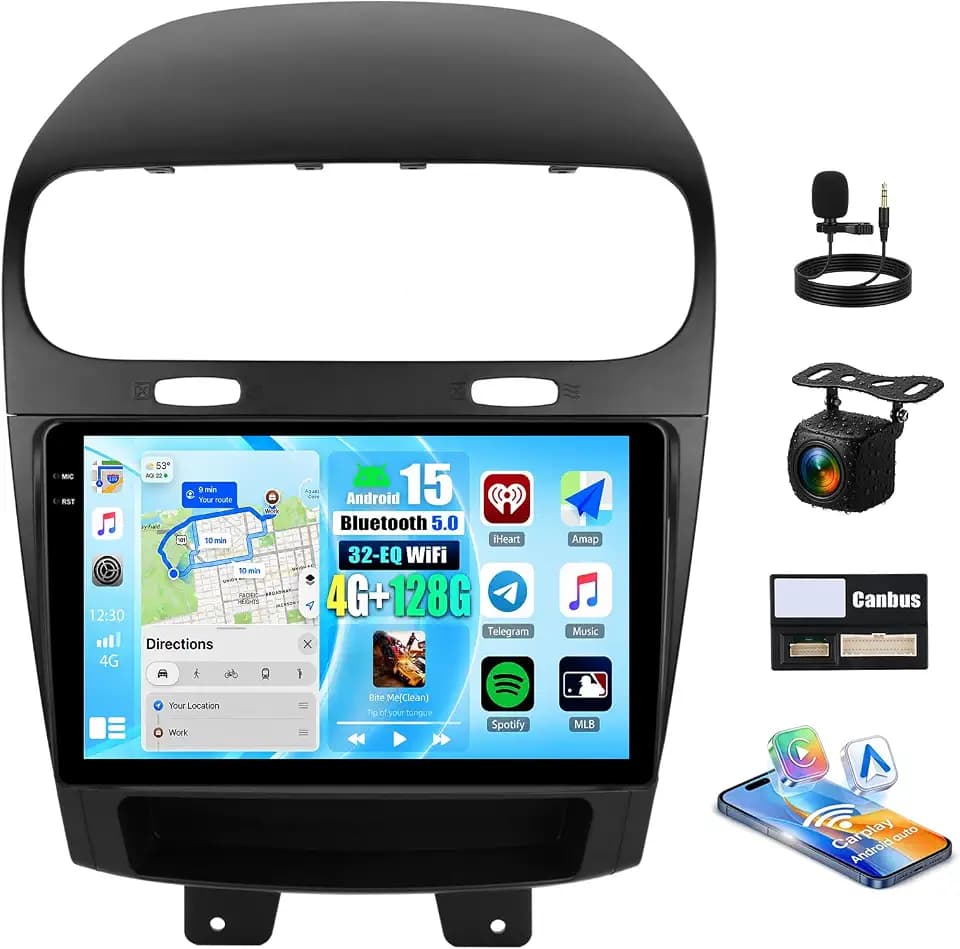 4G+128G Android 15 Stereo for Dodge Journey 2011-2019 Car Radio