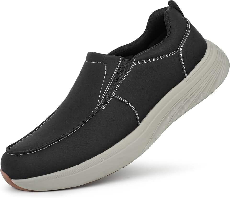 Hawkwell Plus Men's Plus Size Wide Fit Casual Loafers & Slip-Ons Lightweight Walking Sneakers US Sizes 15 16 17 18 19
