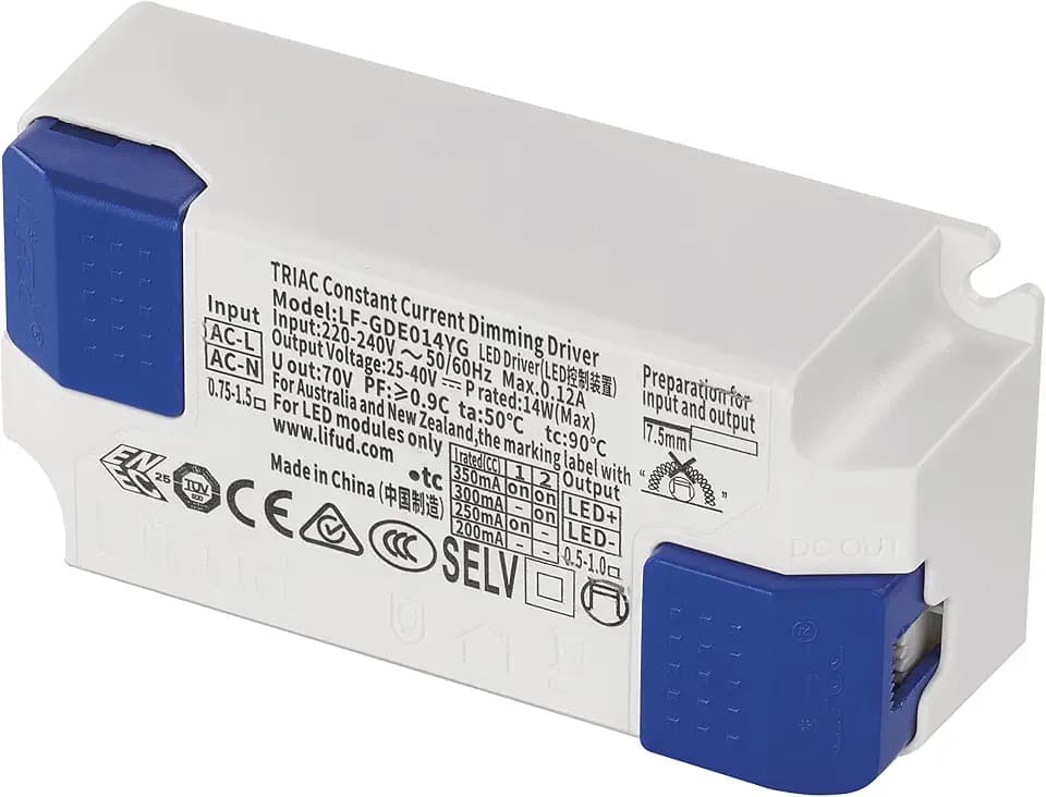 EMOS Dimmbarer LED Trafo Triac 14W, 200-350 mA, 25-42 V DC, Konstantspannung Driver, Treiber, Transformator für LED-Einbauleuchten und Deckenleuchten EMOS NEXXO, Dimmer, LED-Panels