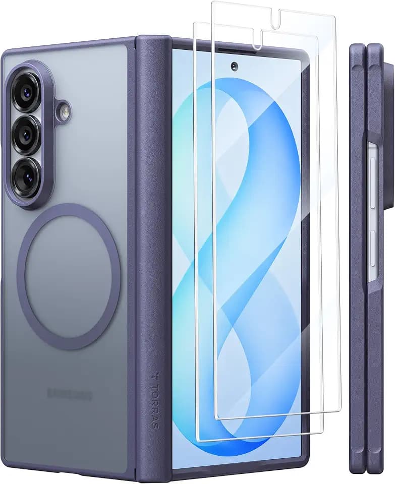 TORRAS Magnetic Shockproof for SamsungGalaxy Z Fold 8 Ultra Case Violet