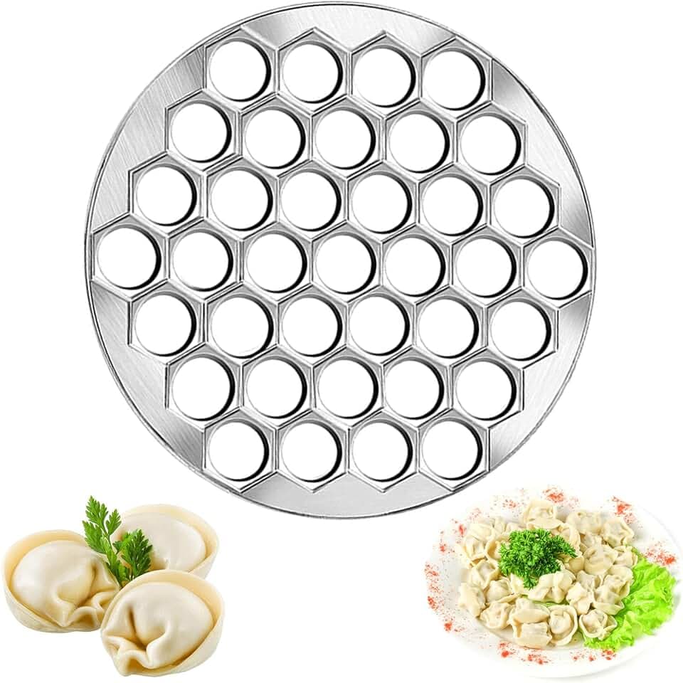 Teigpresse Gefüllte Teigtaschen Nudel Ravioli Form Pelmeni Fleisch Ravioli Maker Mold DIY Knödel-Hersteller Shaper Manuelle Teigtaschenform Klöße Dough Press Backen Pelmeni-Form Metallform