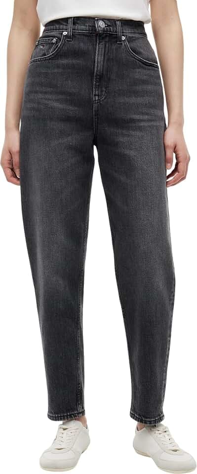 Tommy Jeans Damen Zugeschnitten Mom Jean UH TPR Bi0187 Co Dw0dw21812