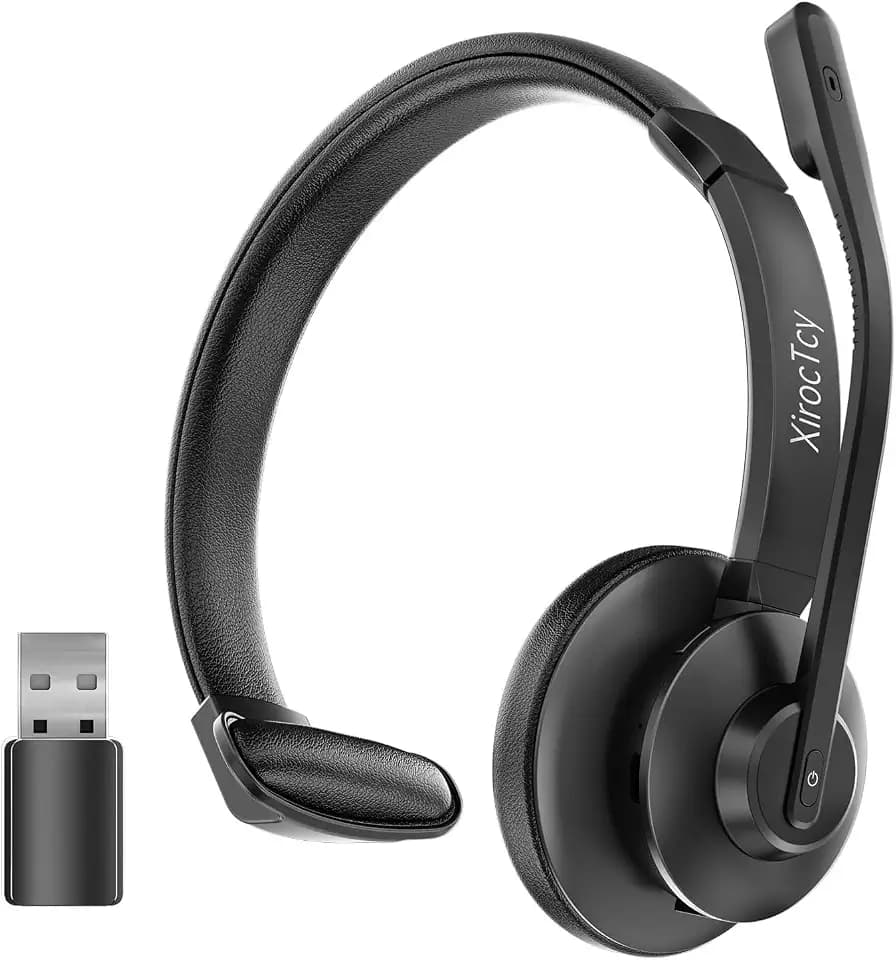 Wireless Headset with Microphone for pc (No USB Dongle Included)