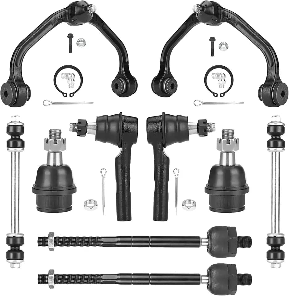 Front Upper Control Arms Suspension Kit Fit for Ford Ranger RWD 1998-2011, Fit for Mazda B2300 B2500 B3000 B4000, with Ball Joints 10 pcs (1-Piece Design with Coil Spring Only)