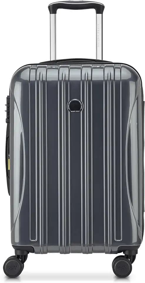 DELSEY PARIS Helium Aero Hardside Expandable Luggage with Spinner Wheels, Titanium, Carry-On Plus 21 Inch