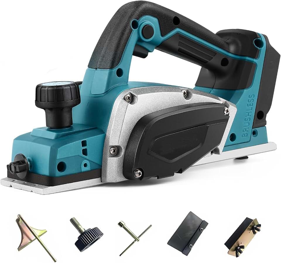 Akku-Hobel Kompatibel mit Makita 18V Batterie, 3200r/min Handgeführte