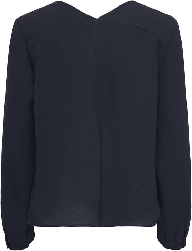 ONLY Damen Onlnova Life Vis L/S Mallory Top Solid Bluse (1er Pack)