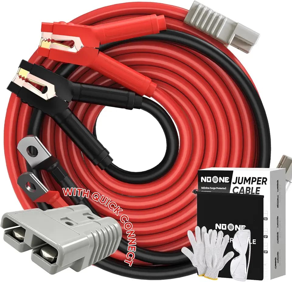 NOONE 0 Gauge 30 FT Heavy Duty Jumper Cables - 1000Amp Quick Connect