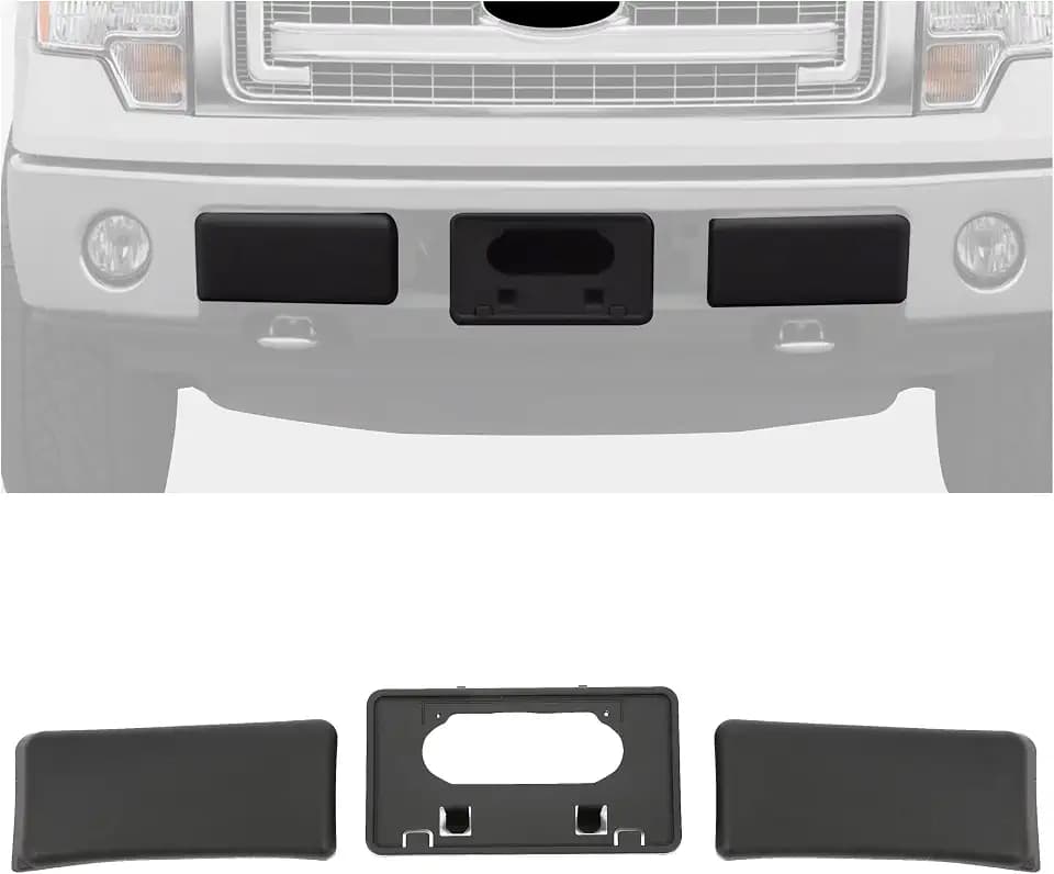 ECOTRIC Bumper Guards + License Plate Compatible with 2009-2014 Ford F150
