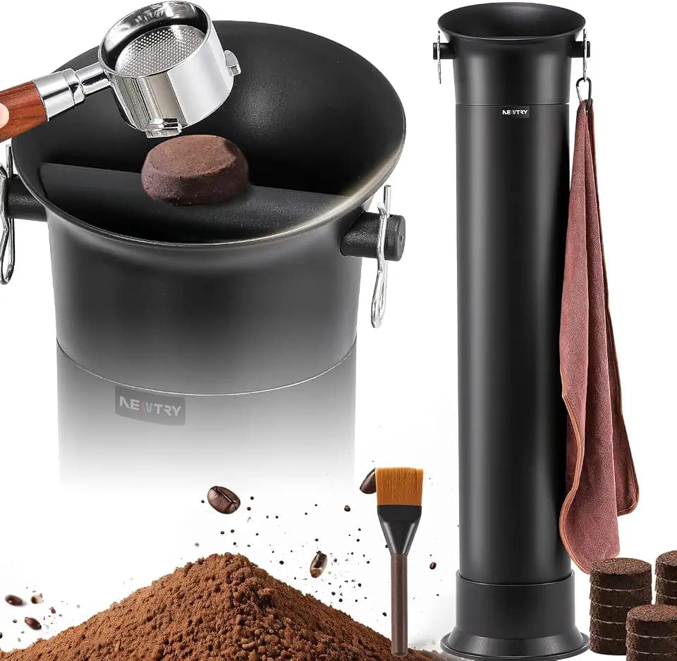 NEWTRY Knock Box Kommerzielle, Espresso Kaffeesatz-Klopfbox