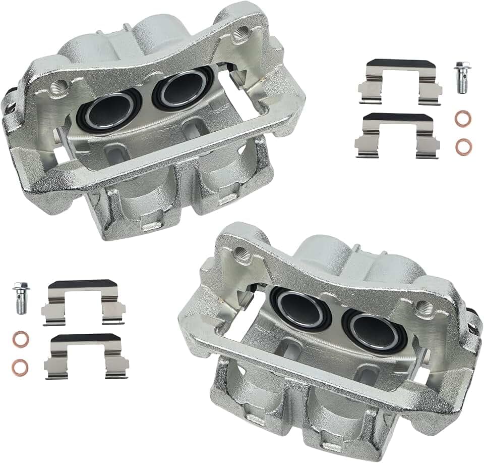 KUSATEC Front Disc Brake Caliper with Bracket Compatible with Acura TL 2009-2014, Acura TLX 2015-2020, Honda Ridgeline 2006-2014