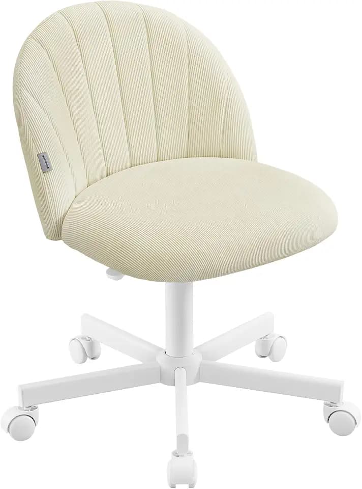 SONGMICS Homeoffice-Stuhl, Schminkstuhl aus Cord, höhenverstellbar