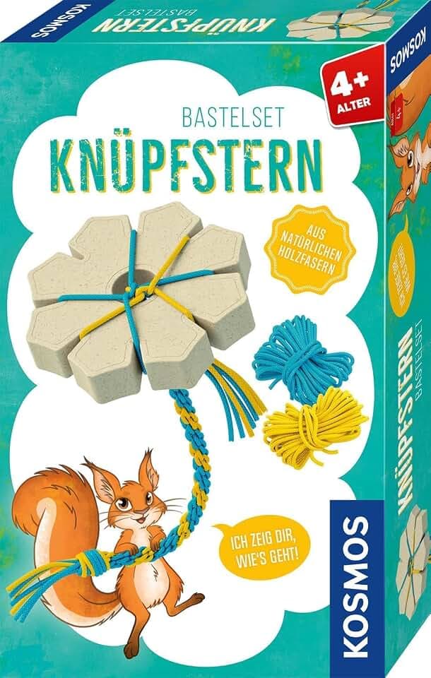 Kosmos Knüpfstern, Bastel-Set für Kordeln, für Kinder ab 4 Jahre